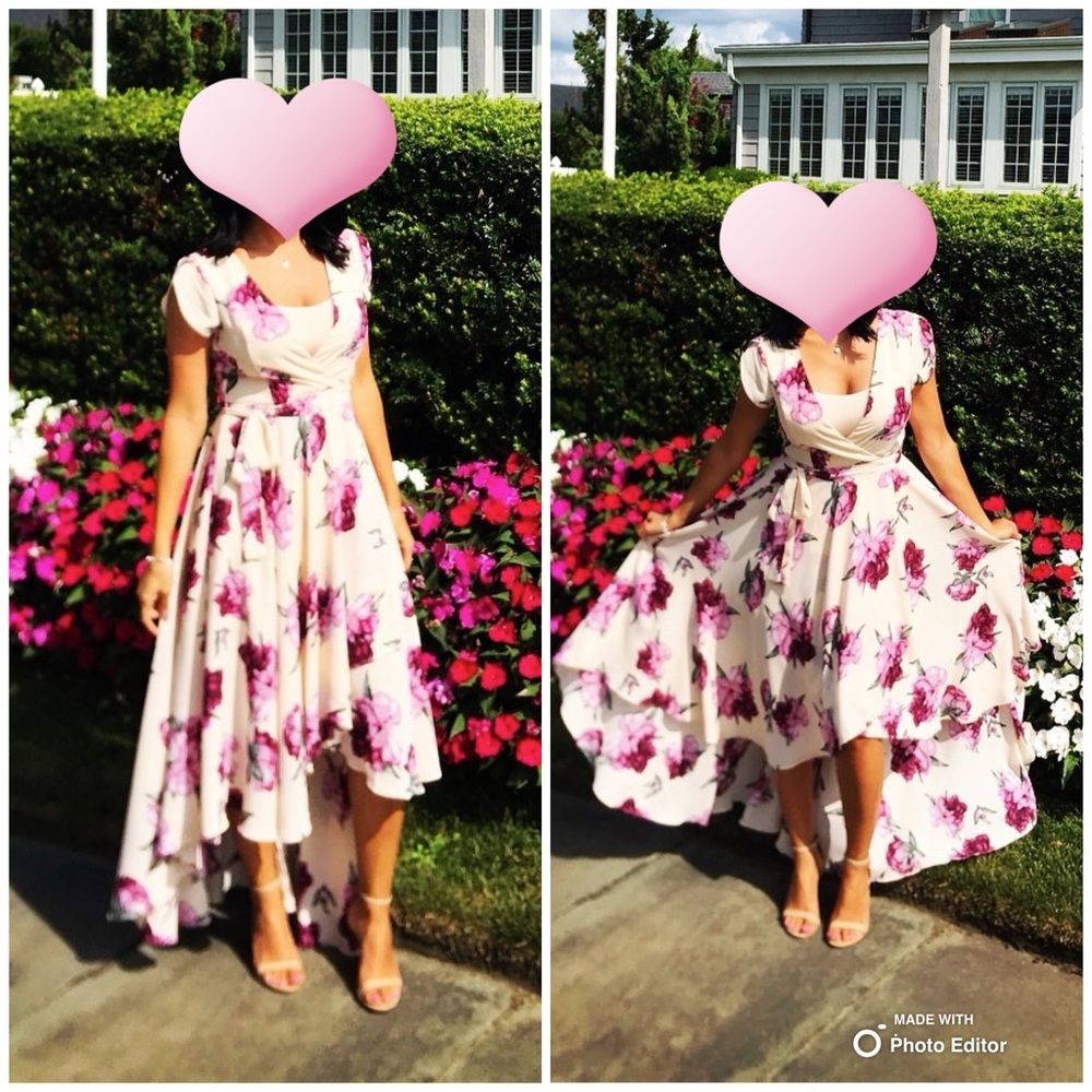 Lulus high low floral dress